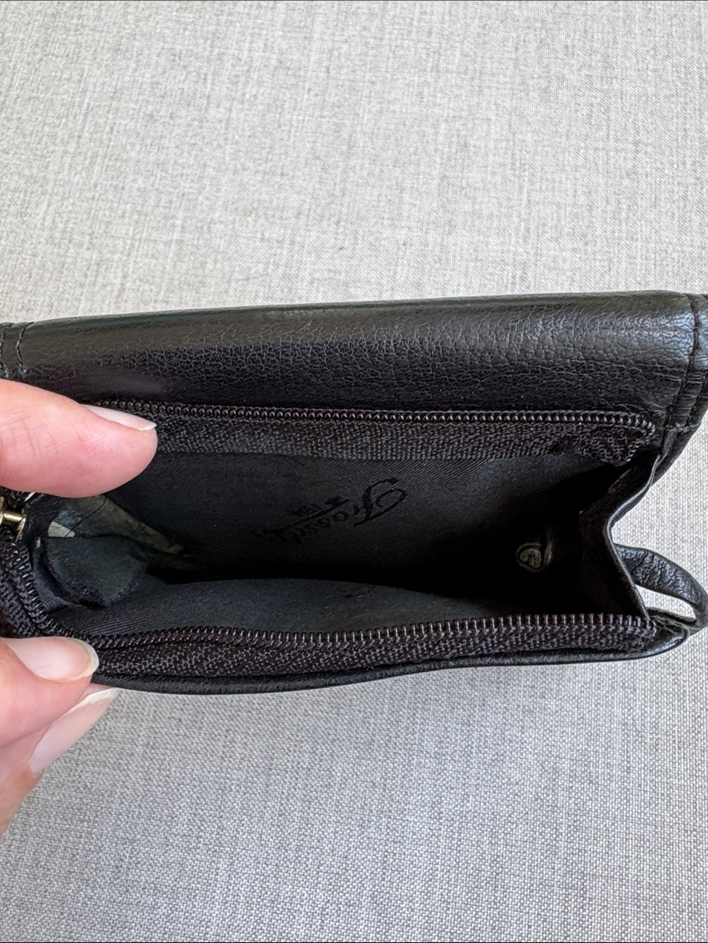 Fossil Black Leather Wristlet Wallet - Picture 3 of 5
